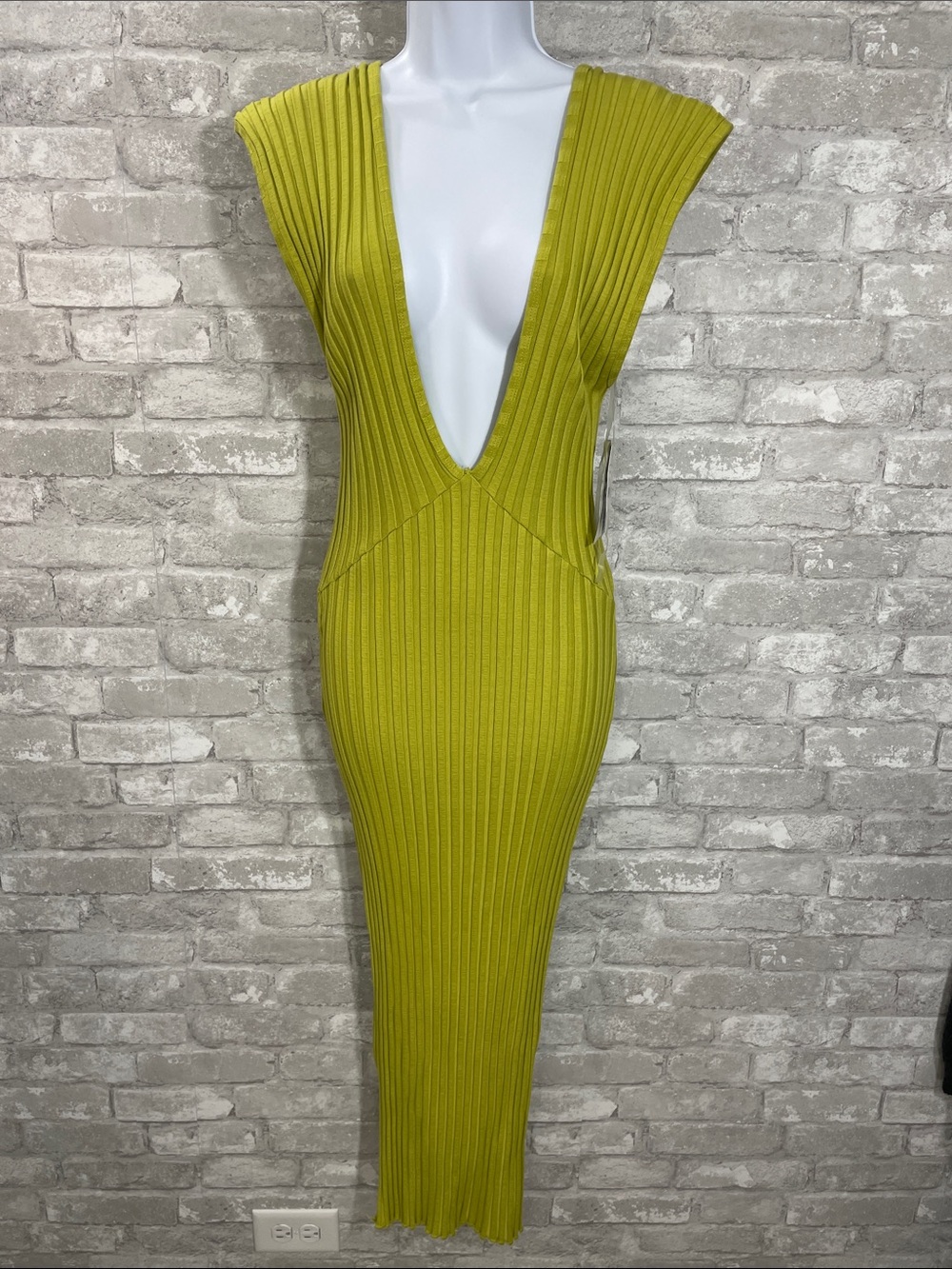 Simon Miller Jago rib-knit midi dress in kiwi green